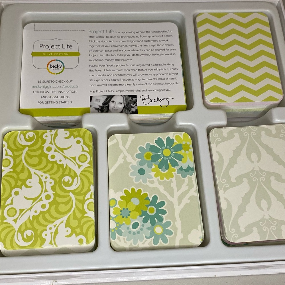 Scrapbooking Project Life Becky Higgins Olive Edition 616 Cards